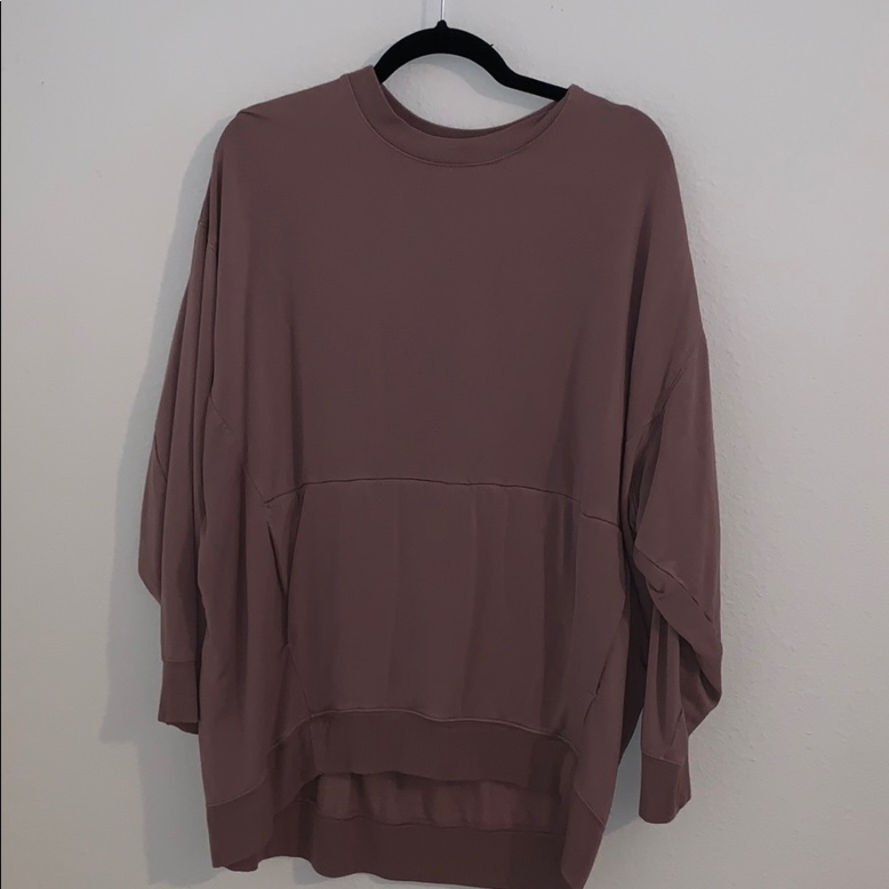 Tunic Style Sweatshirt - Mauve